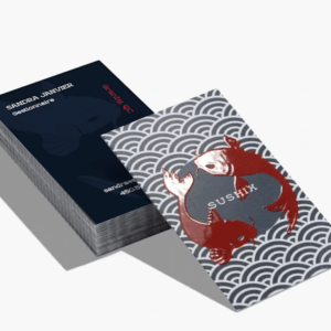 Cartes d’affaires en relief fini brillant