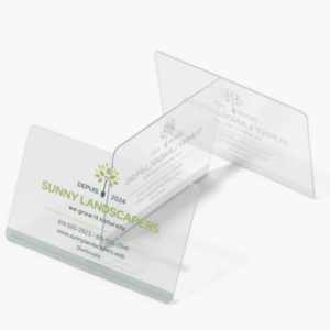 Cartes d’affaires transparentes