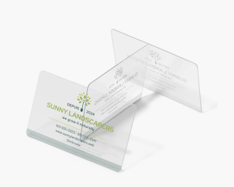 Cartes d’affaires transparentes